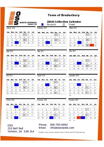 2018 Calander