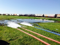 Pumping water down Golf Course - Click on Image to enlarge Pumping water down Golf Course - Click on Image to enlarge