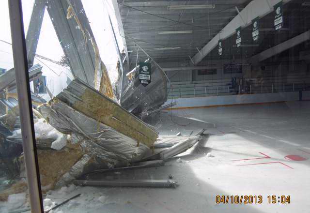 Roof Collapses Rink